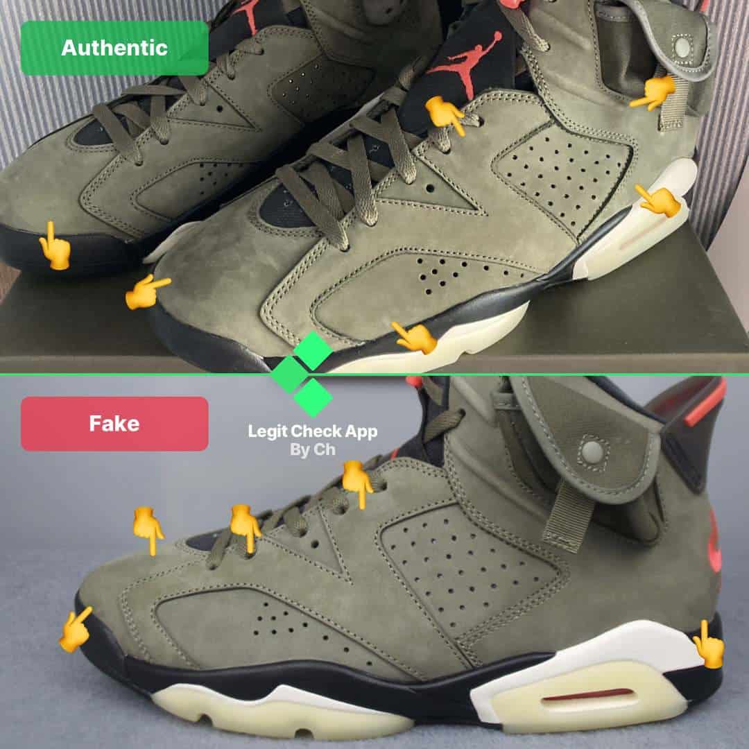 How To Spot Fake Jordan 6 Travis Scott 