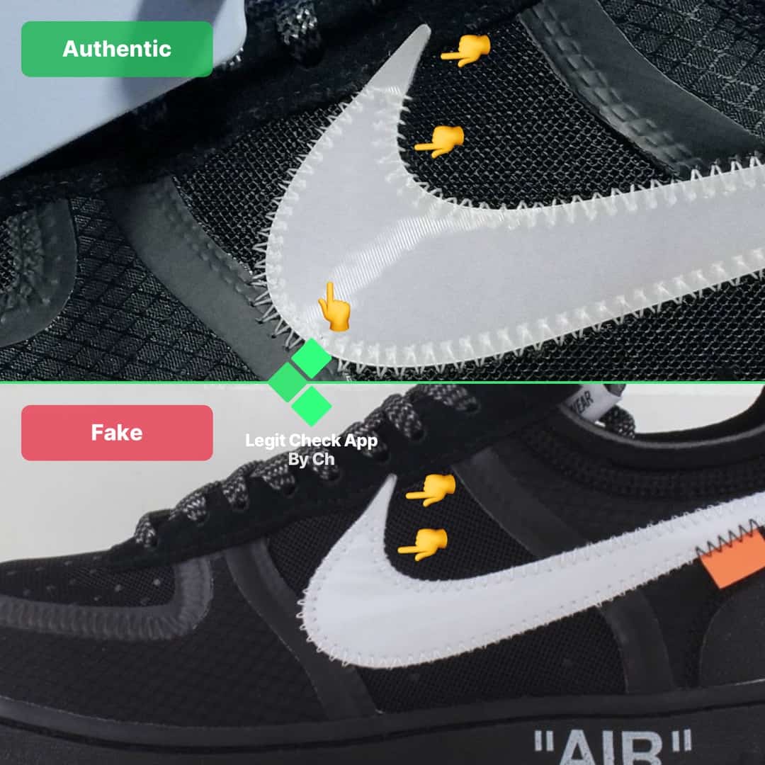 How To Spot The Fake Off-White Nike Air Force 1 Black - Legit Check By Ch