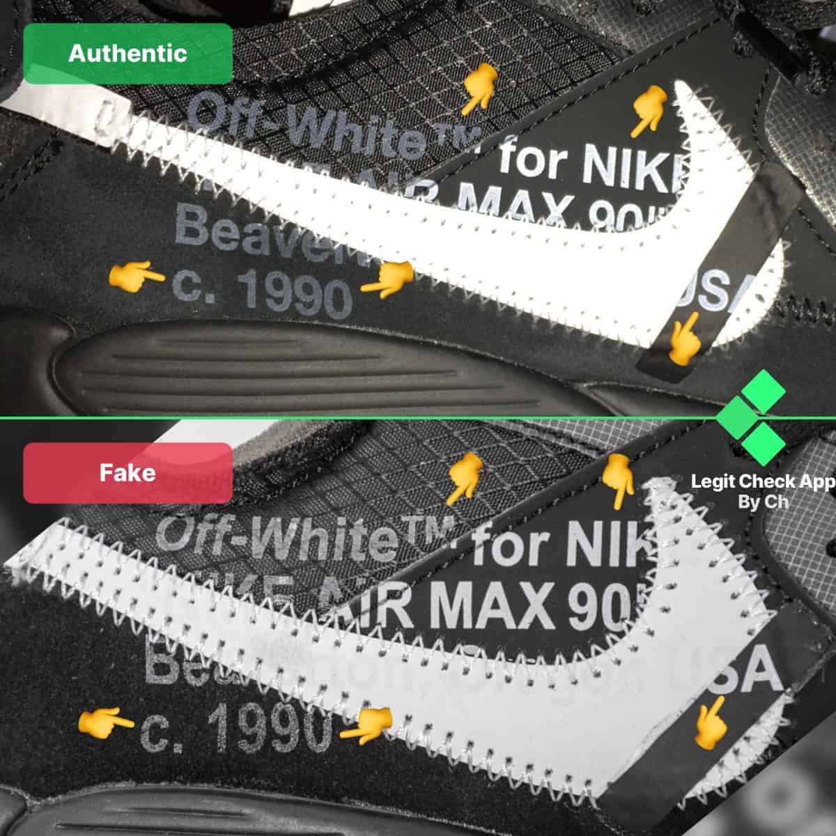 air max 90 off white preto