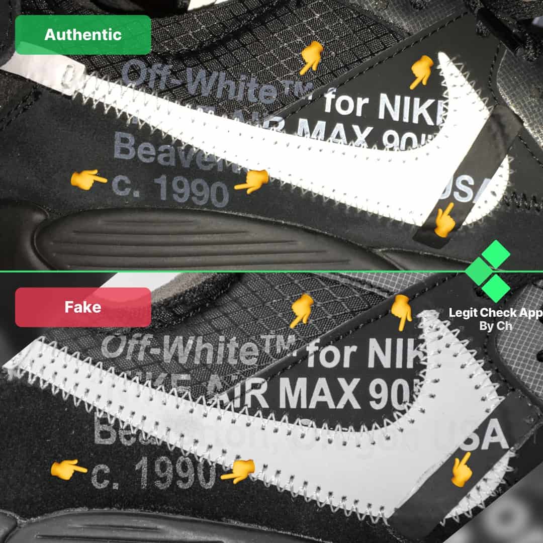 Air Max 90 Off-White Black: Legit Check: Real Vs Fake