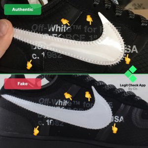 How To Spot The Fake Off-White Nike Air Force 1 Black - Legit Check By Ch