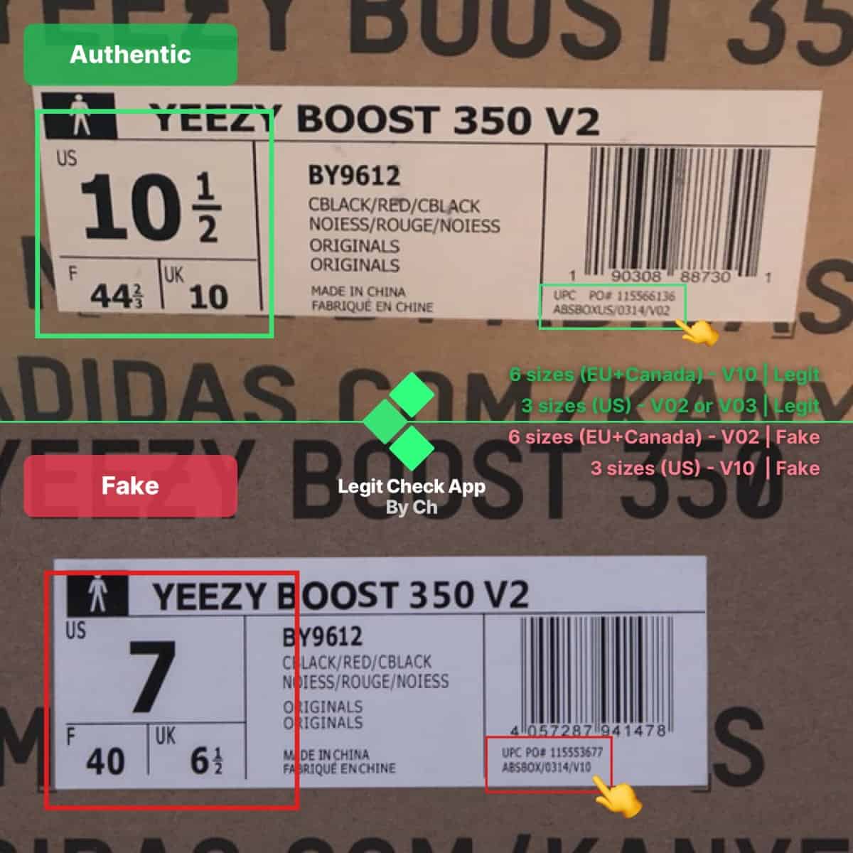real vs fake yeezy 700 v3 box