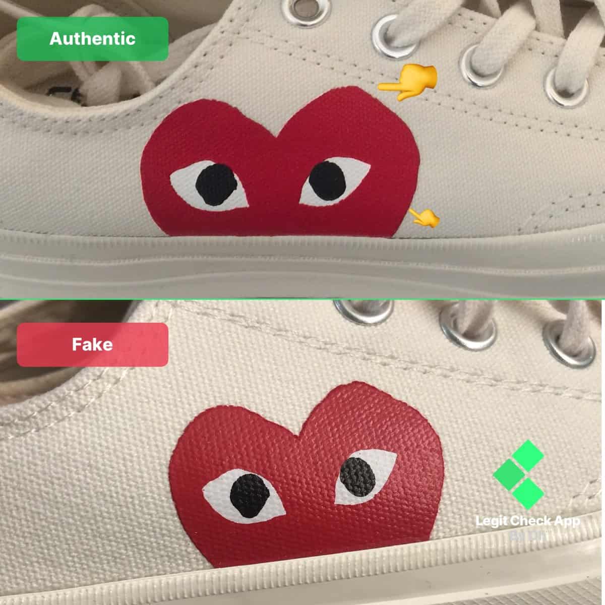 How To Spot Fake Comme Des Garcons CDG Converse - Legit Check By Ch