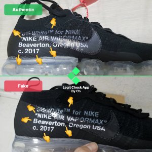 off white vapormax black fake