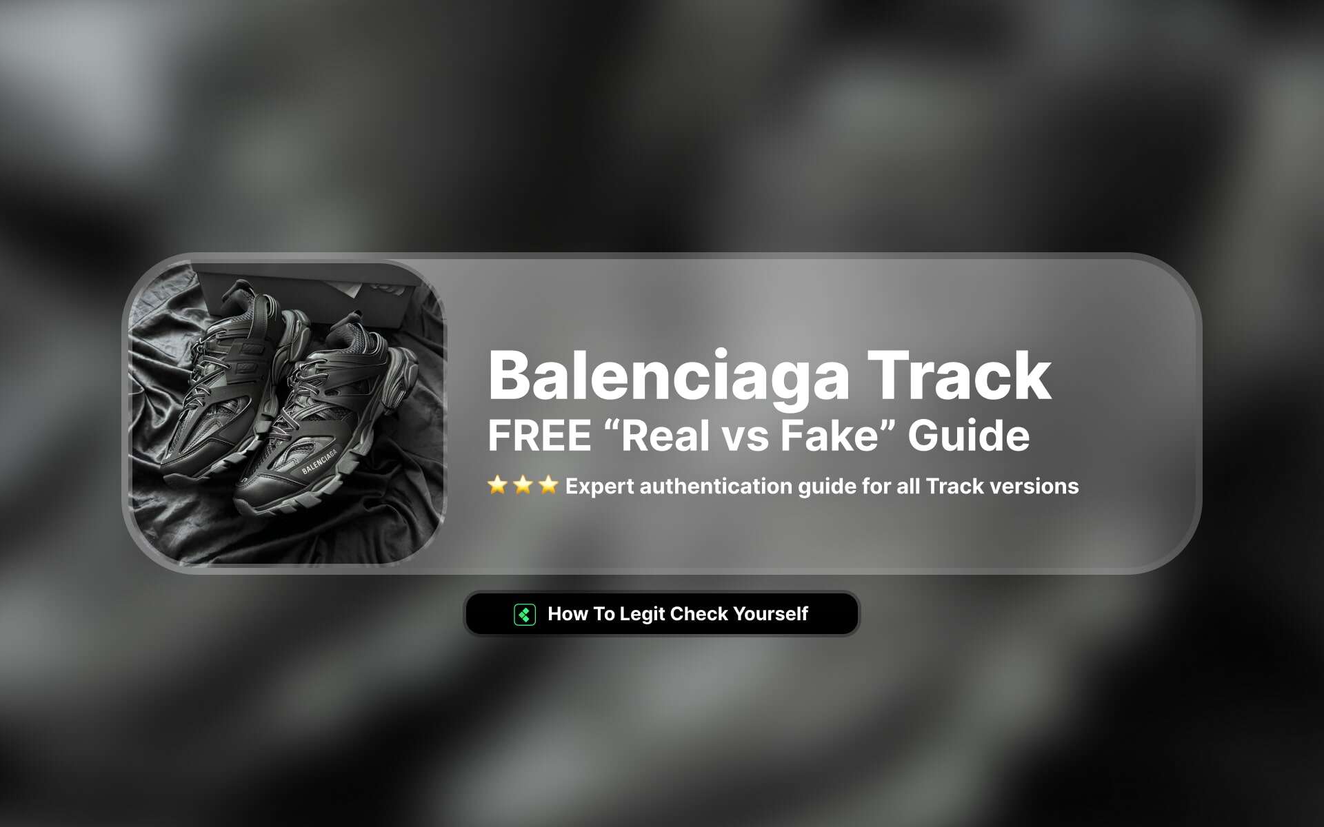 Close-up of Balenciaga Track for a free 