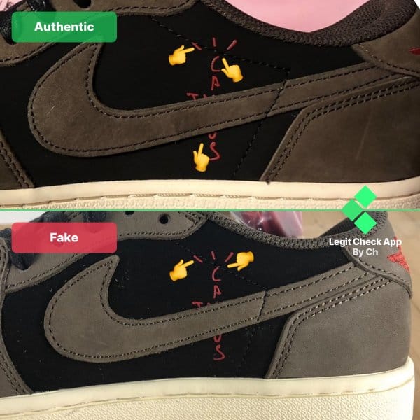 How To Spot Fake Travis Scott Air Jordan 1 Low - Legit Check By Ch