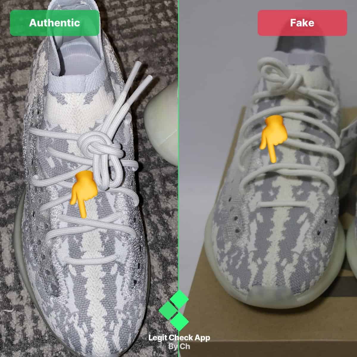 yeezy boost 380 alien real vs fake laces