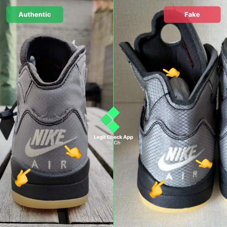 Black Jordan 5 Off-White: How To Spot Fake Vs Real