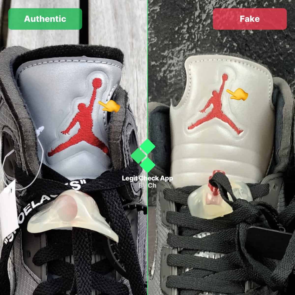 Black Jordan 5 Off-White: How To Spot Fake Vs Real