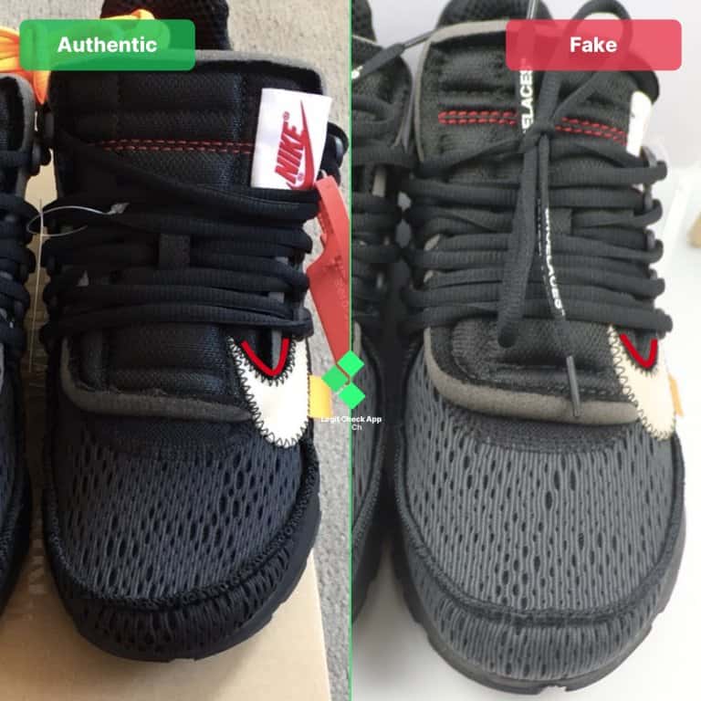 How To Spot Fake Off-White Presto Black - Real Vs Fake Off-White Nike ...