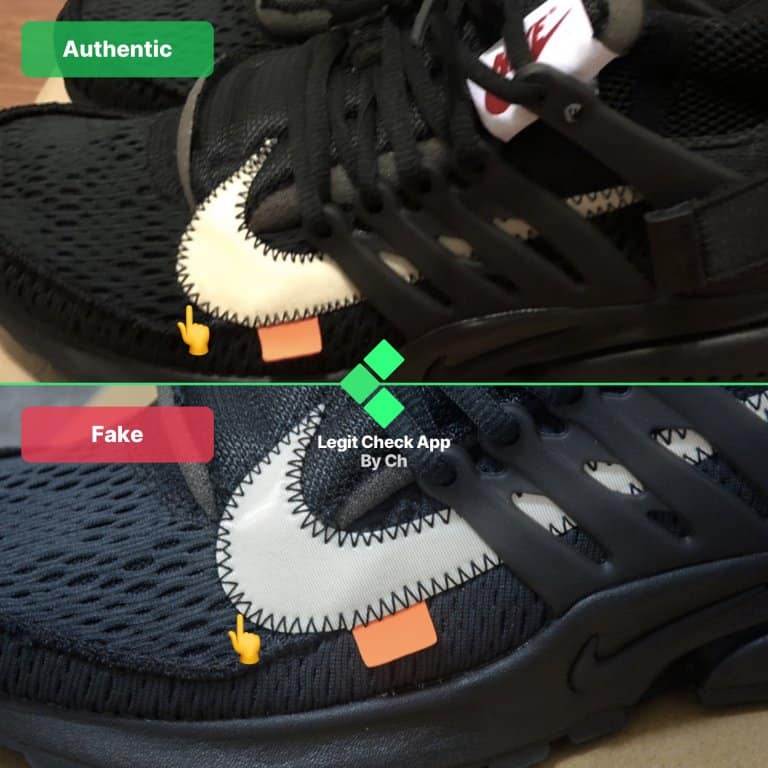 How To Spot Fake Off-White Presto Black - Real Vs Fake Off-White Nike ...