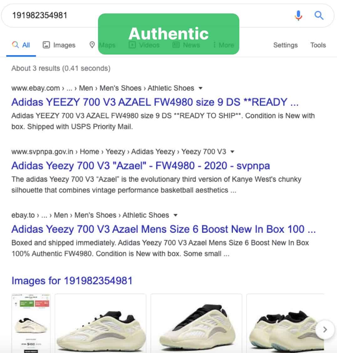 yeezy 700 v3 authentic barcode scan