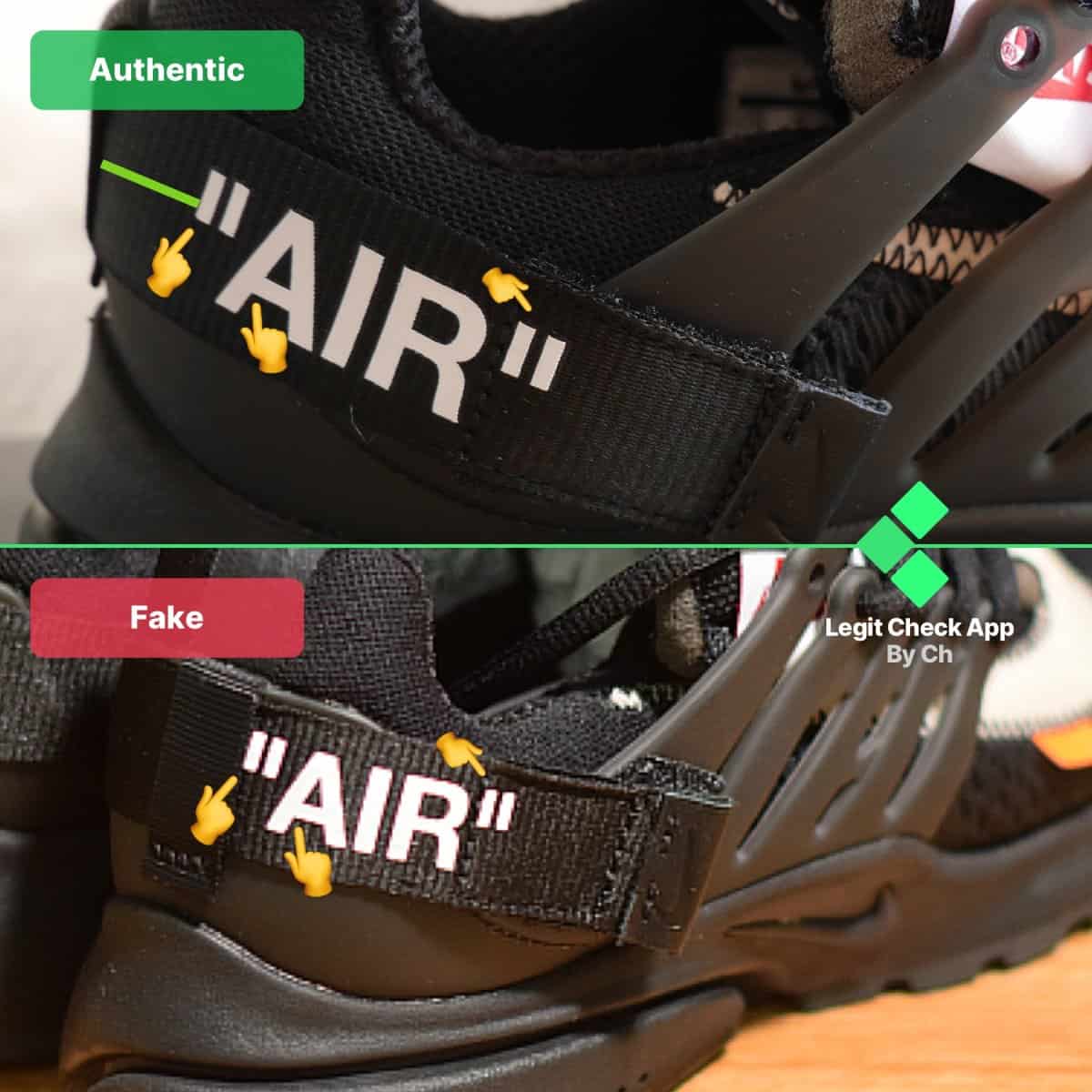 how to spot fake Off-White Presto Black by the 
