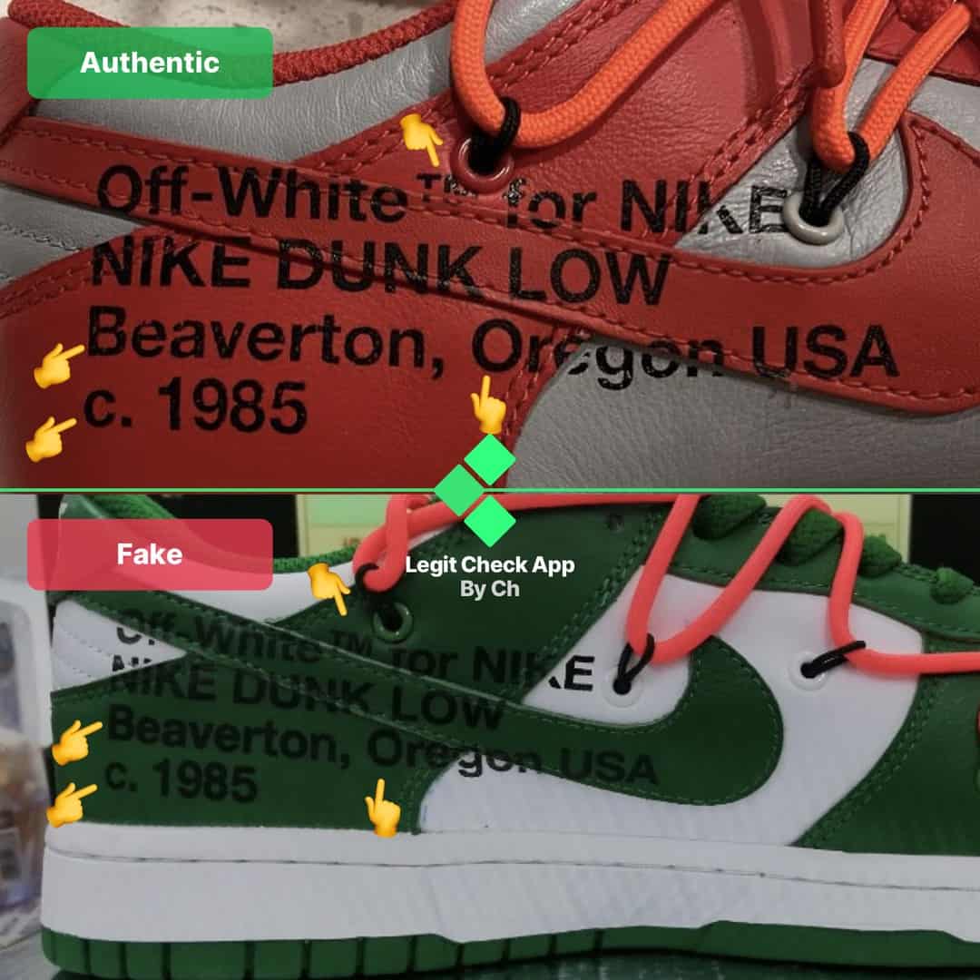 fake off white dunks