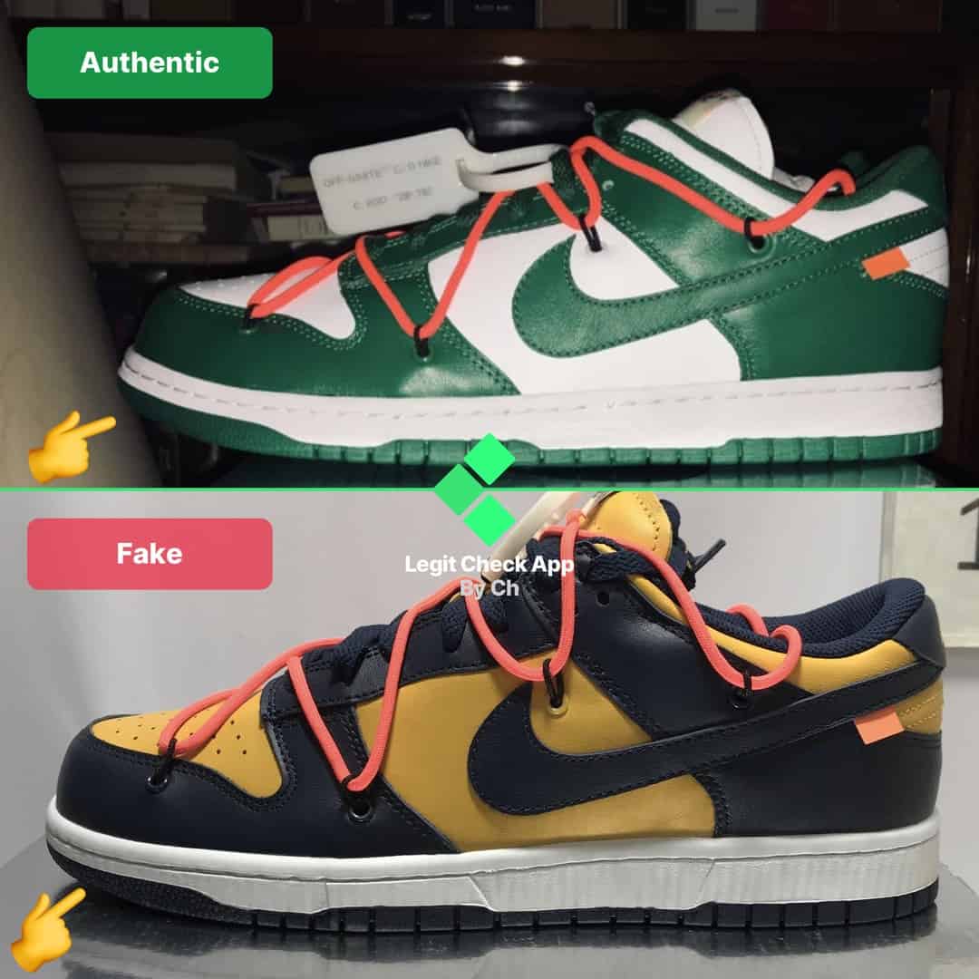 How To Spot Fake  Off White Dunk Fake  Vs  Real Off White 