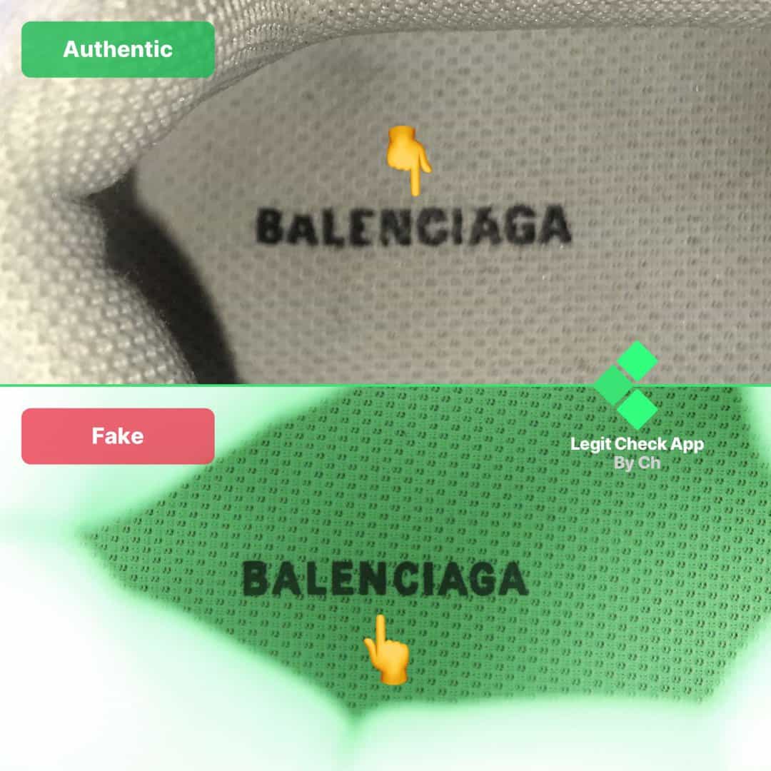 how to spot real vs fake balenciaga triple s