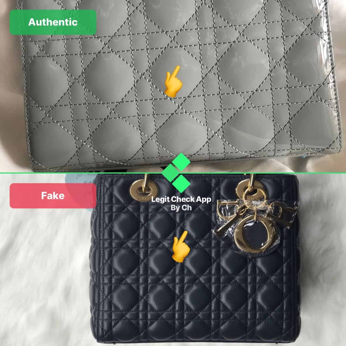 how to spot fake dior lady bags