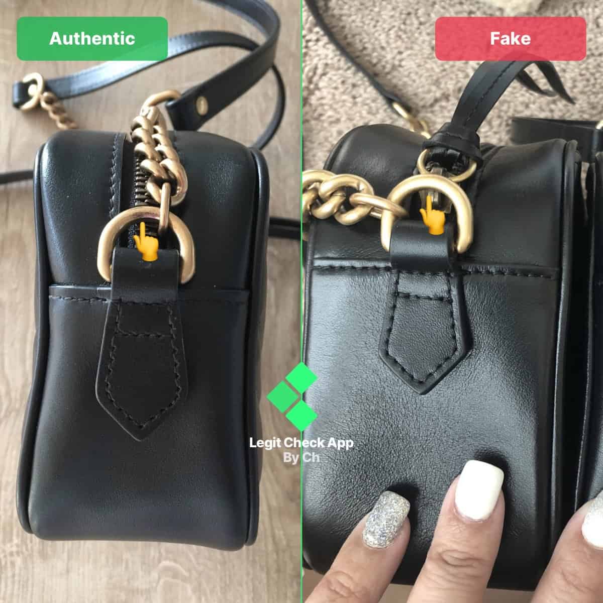 how to see fake gucci purse