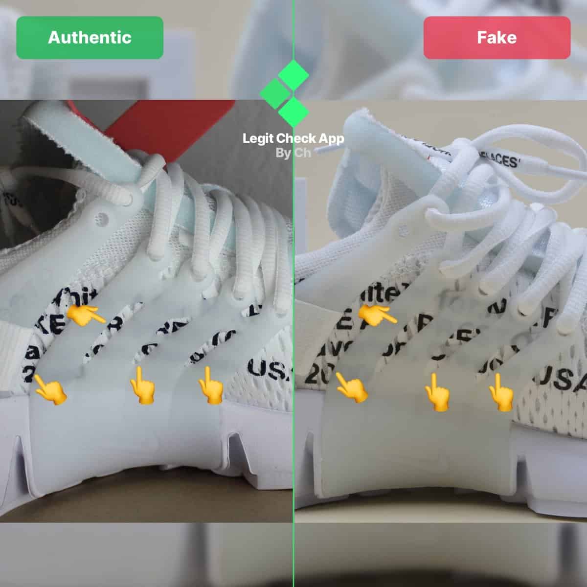 off-white presto white authentic vs fake