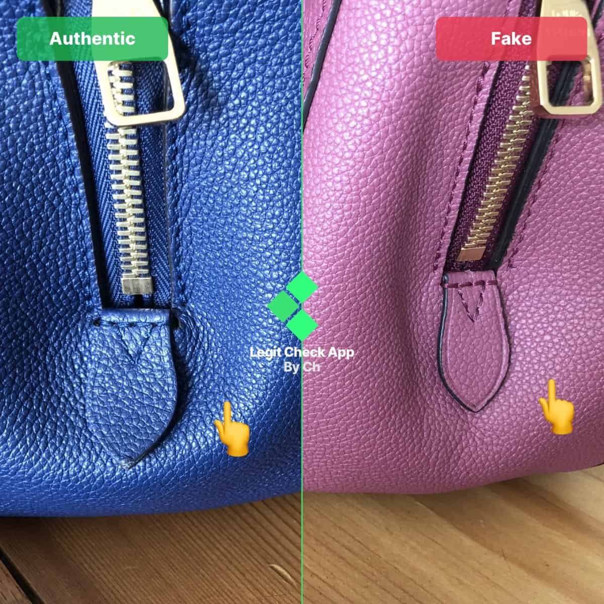 how to spot real vs fake louis vuitton empreinte montaigne bags