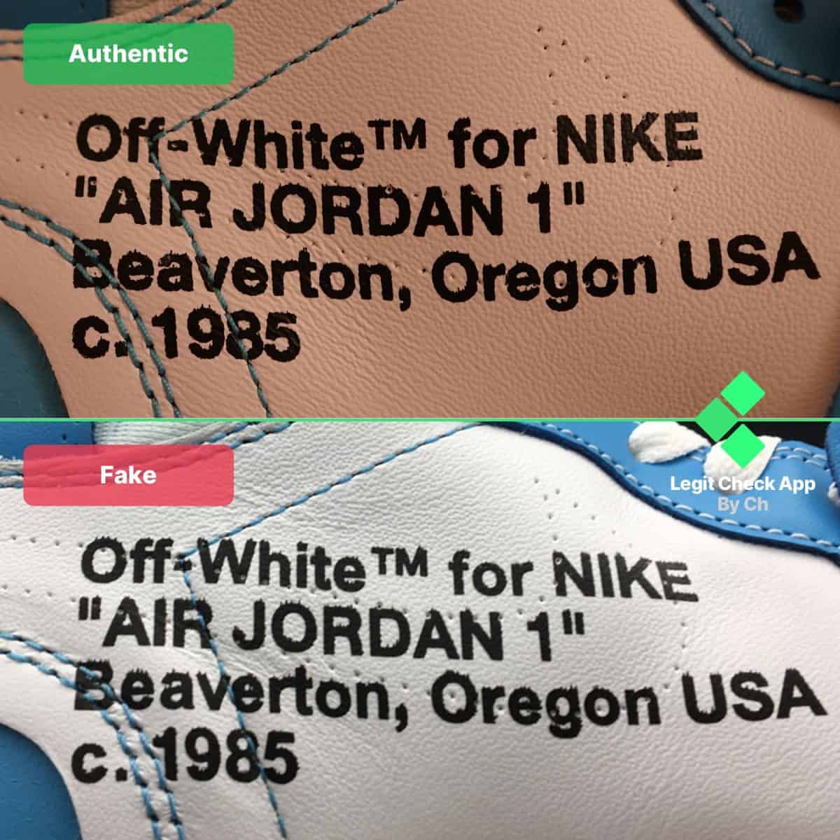 How To Spot Fake Off-White Air Jordan 1 UNC