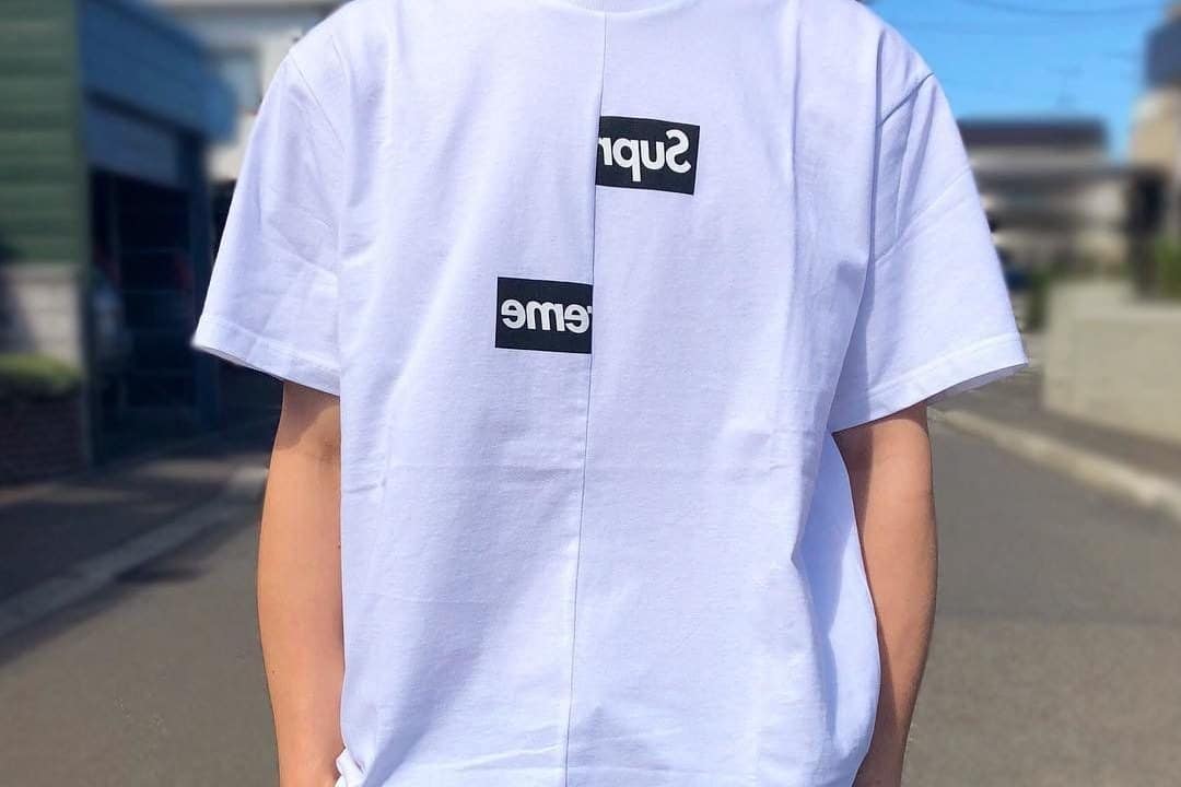 cdg x supreme shirt