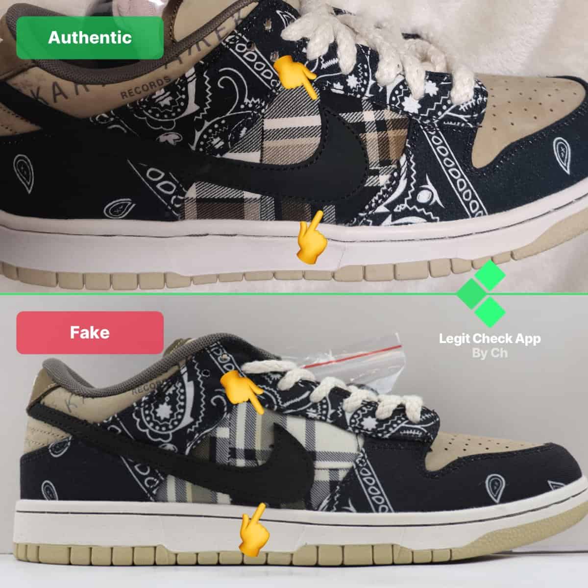 nike travis scott fake