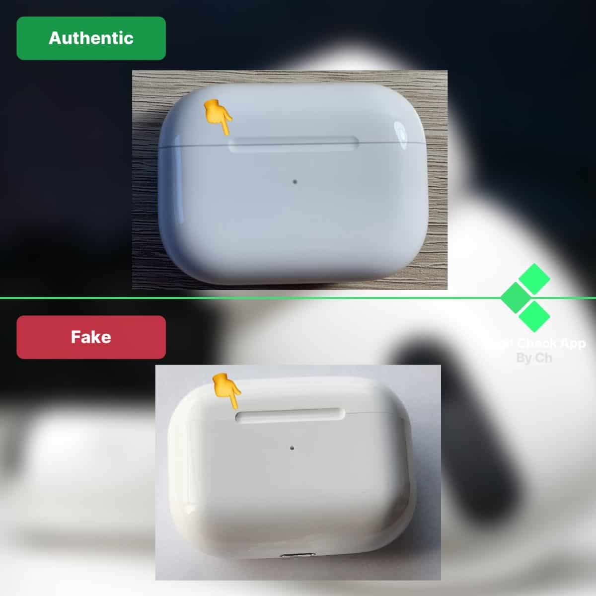 fake vs real airpods pro case