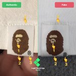 real vs fake bape shirt