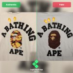 bape t shirt fake vs real