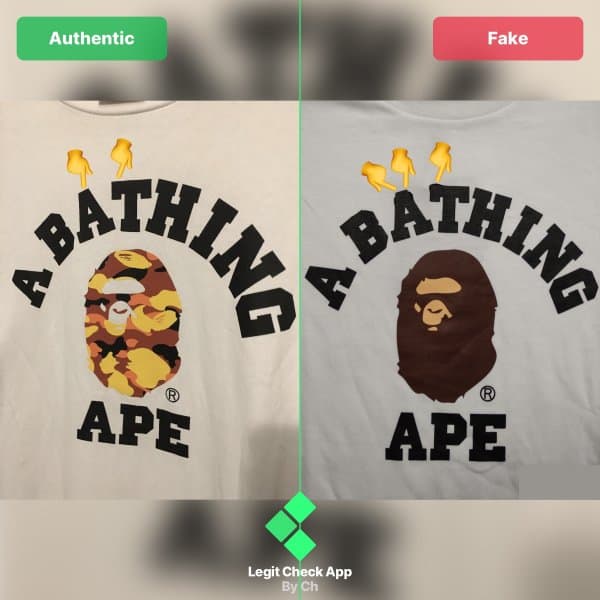 bape broken college tee