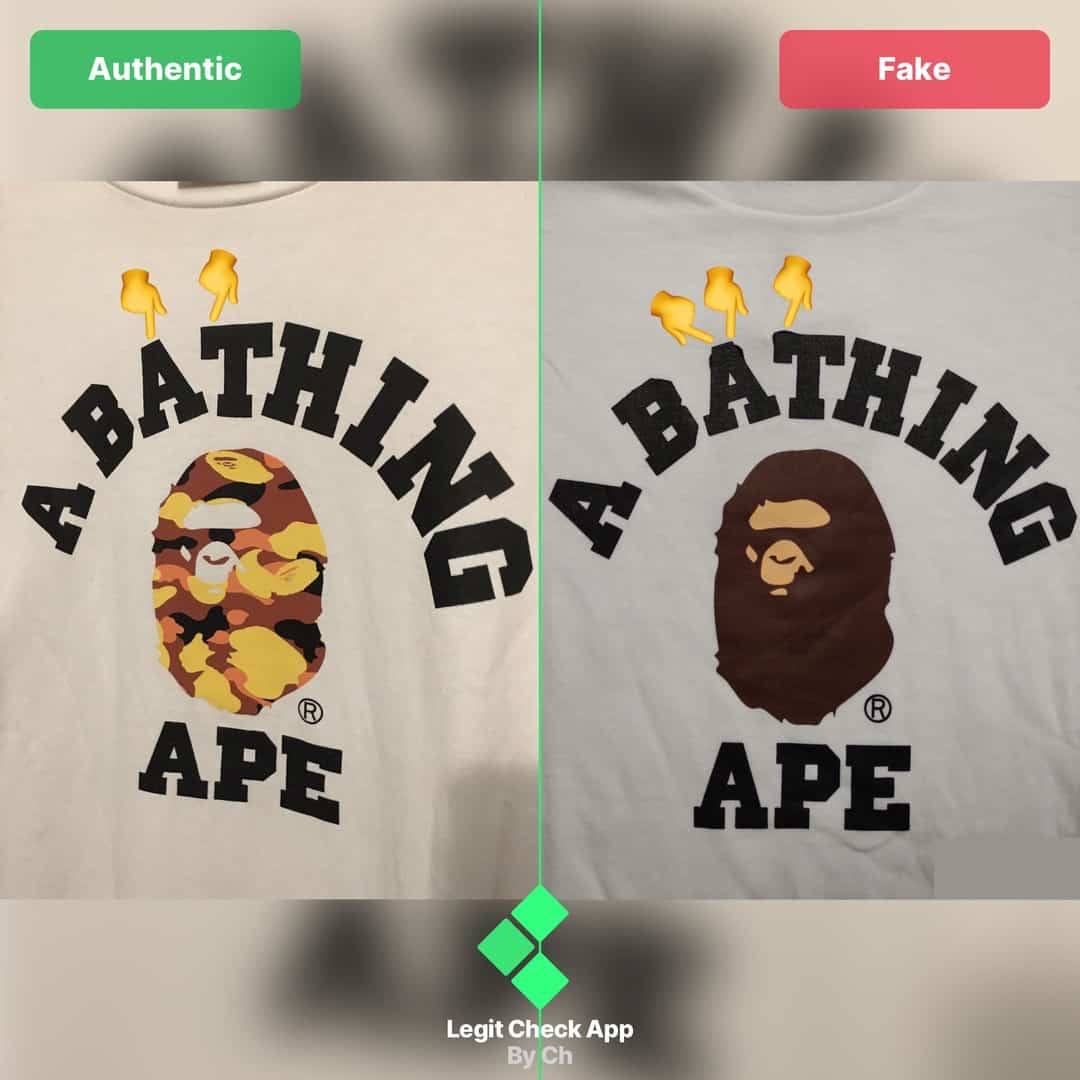 bape glitter college tee