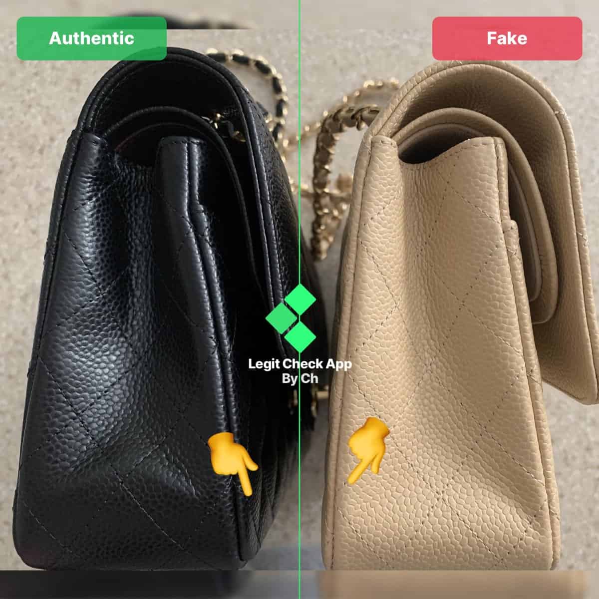 how to spot a fake chanel classic flap bag