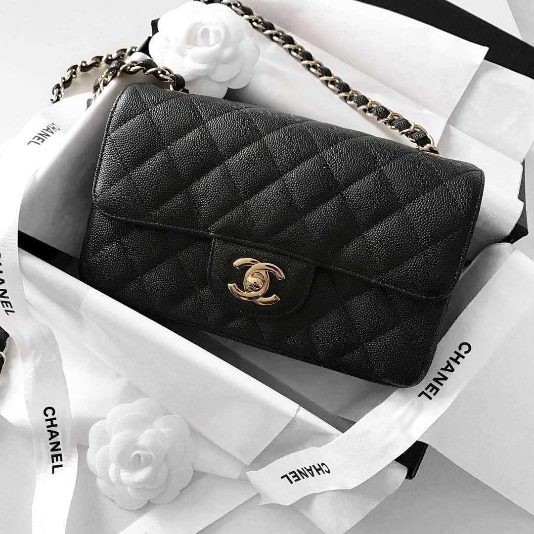 authentic chanel lambskin bag