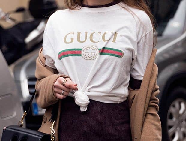 faux gucci t shirt