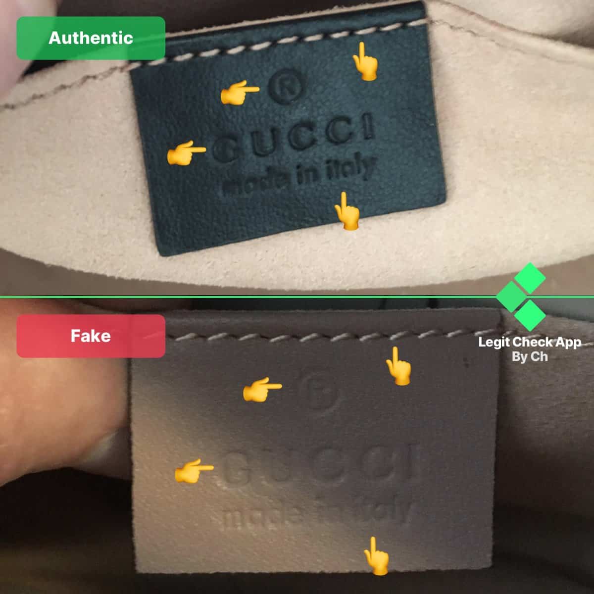fake vs real gucci bag