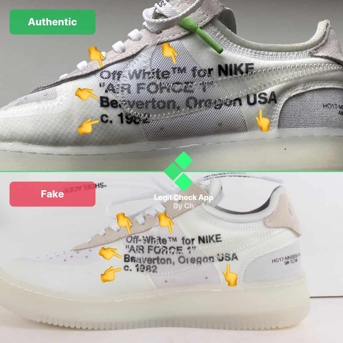 How To Spot Fake Off-White Air Force 1 (2024) - Legit Check By Ch