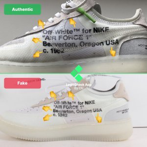 How To Spot Fake OW AF1 OG - Real Vs Fake Off-White Air Force 1 - Legit ...