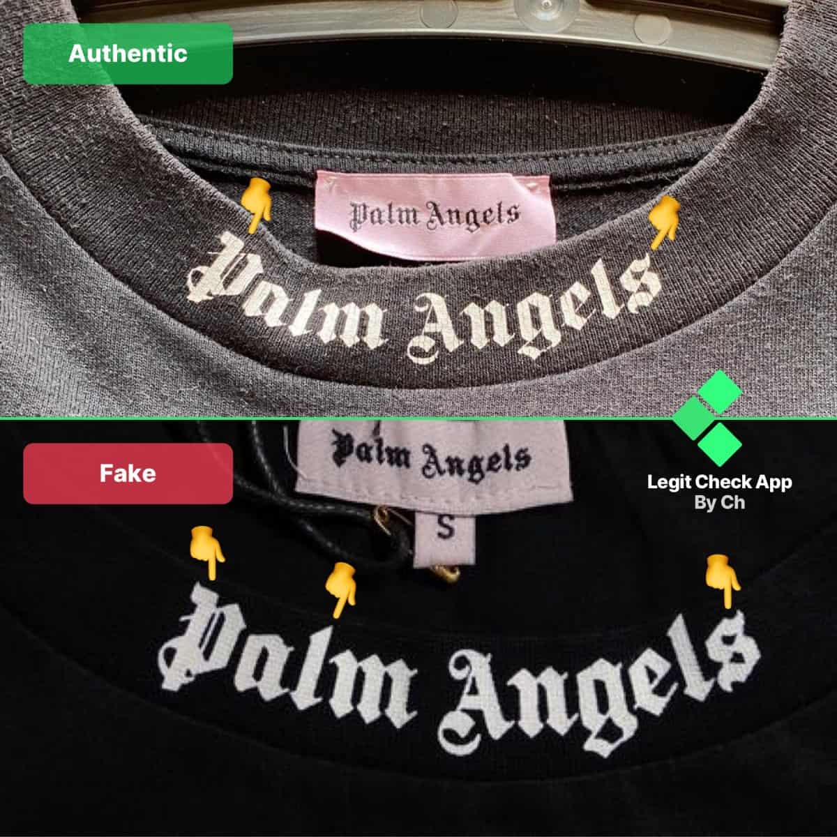 palm angels t-shirt legit check for neck prints