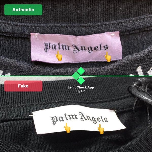 palm angels t shirt original vs fake