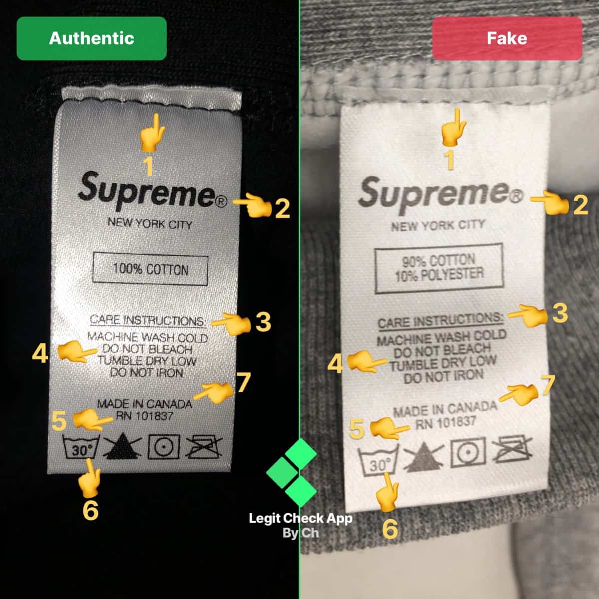 fake vs real supreme bandana box logo