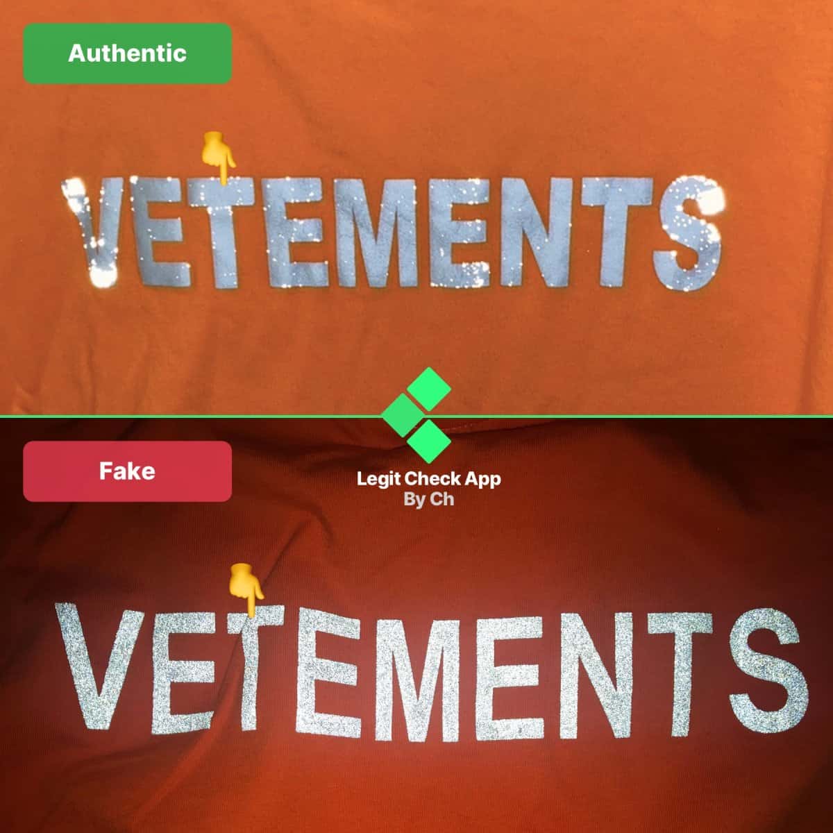 футболка для персонала Real vs Fake Vetements