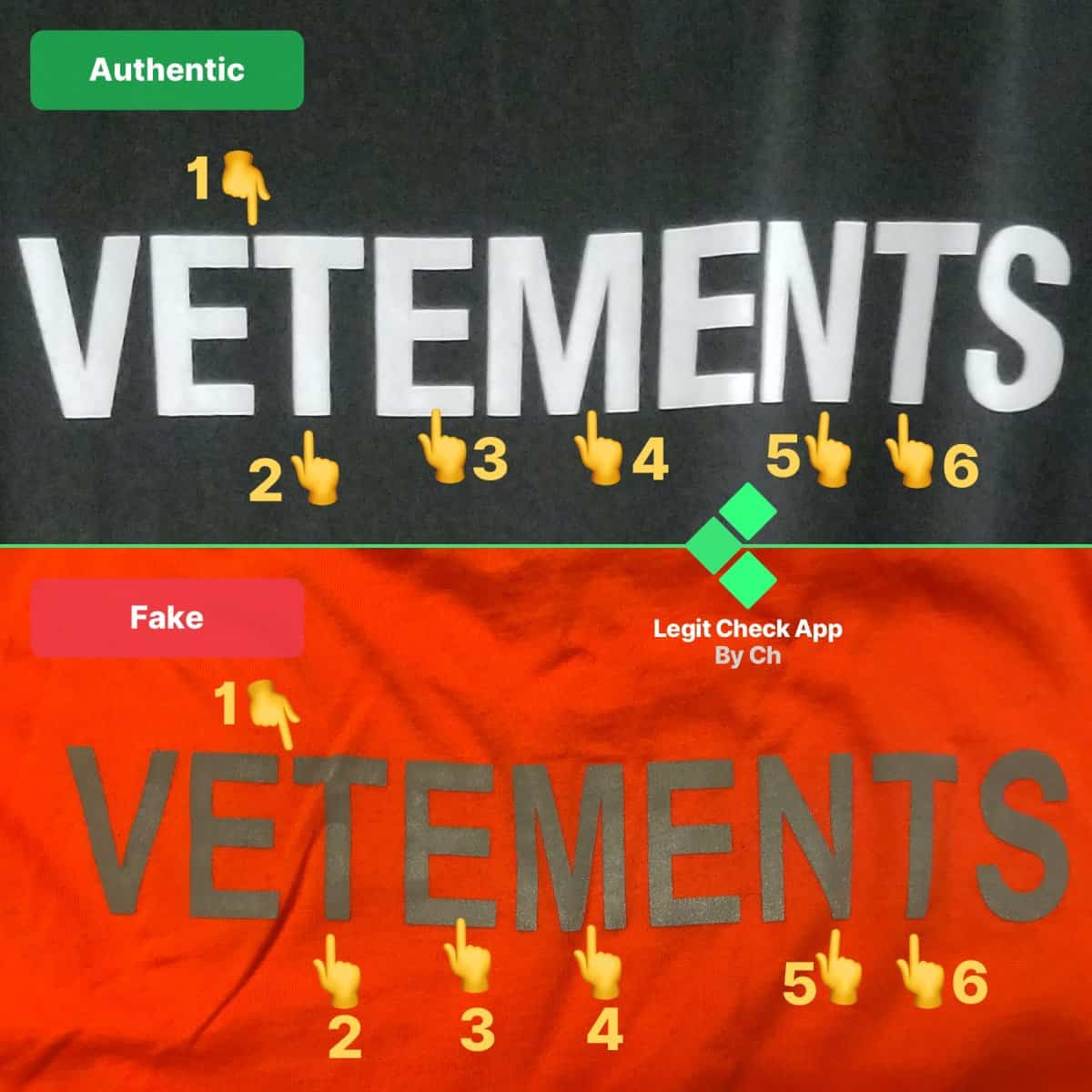 how to spot fake vetements staff