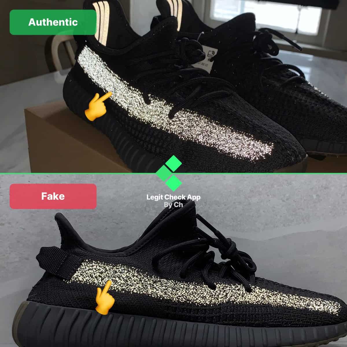 yeezy cinder real vs fake