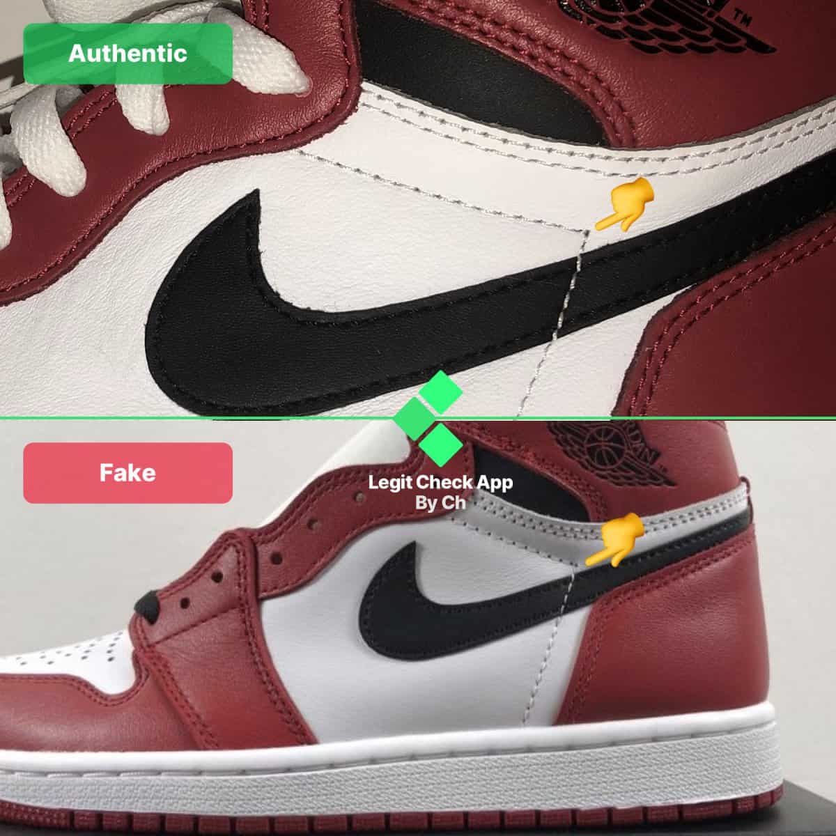 Fake Vs Real Air Jordan 1 Chicago (Newer Releases) - Legit Check By Ch