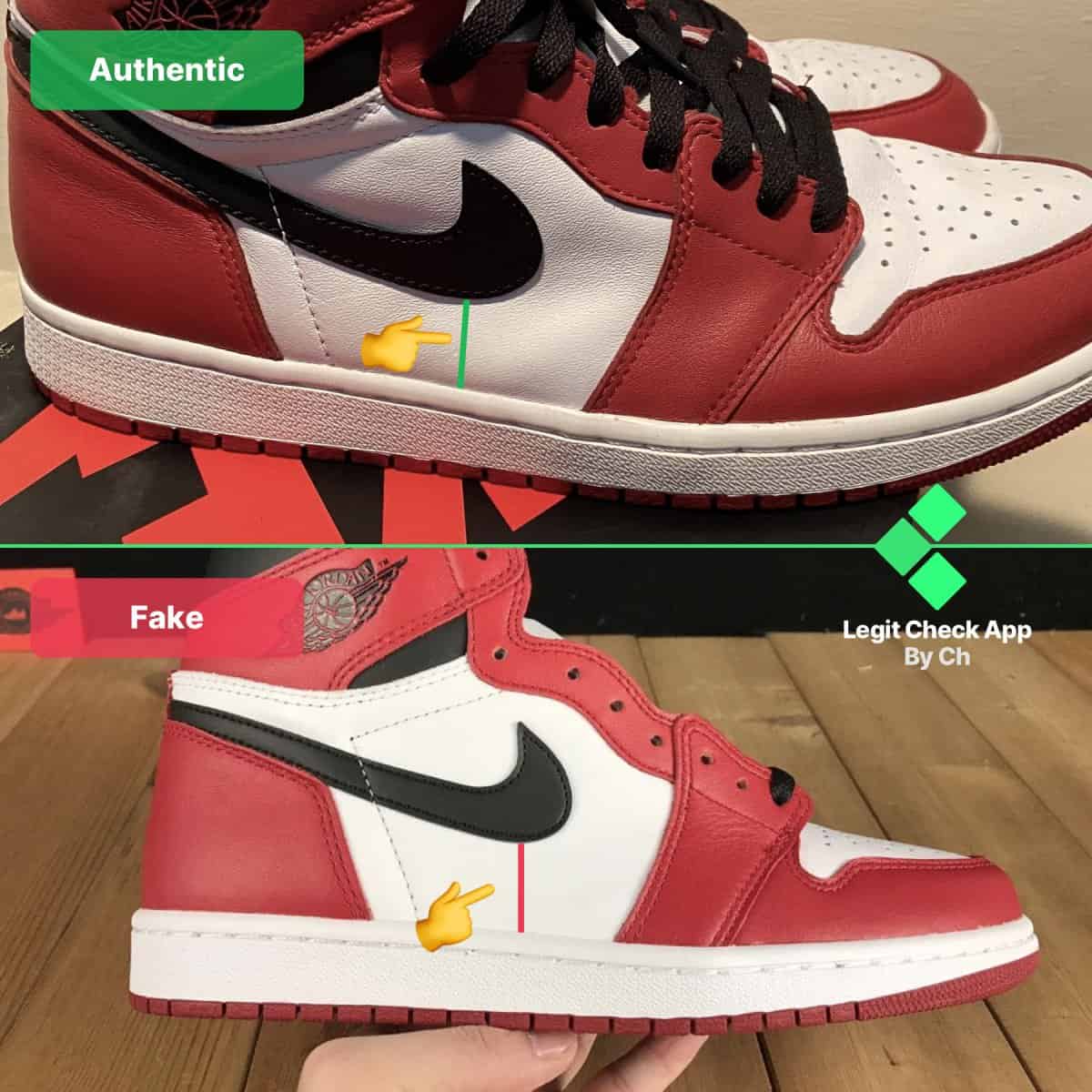 michael jordan shoes fake vs real
