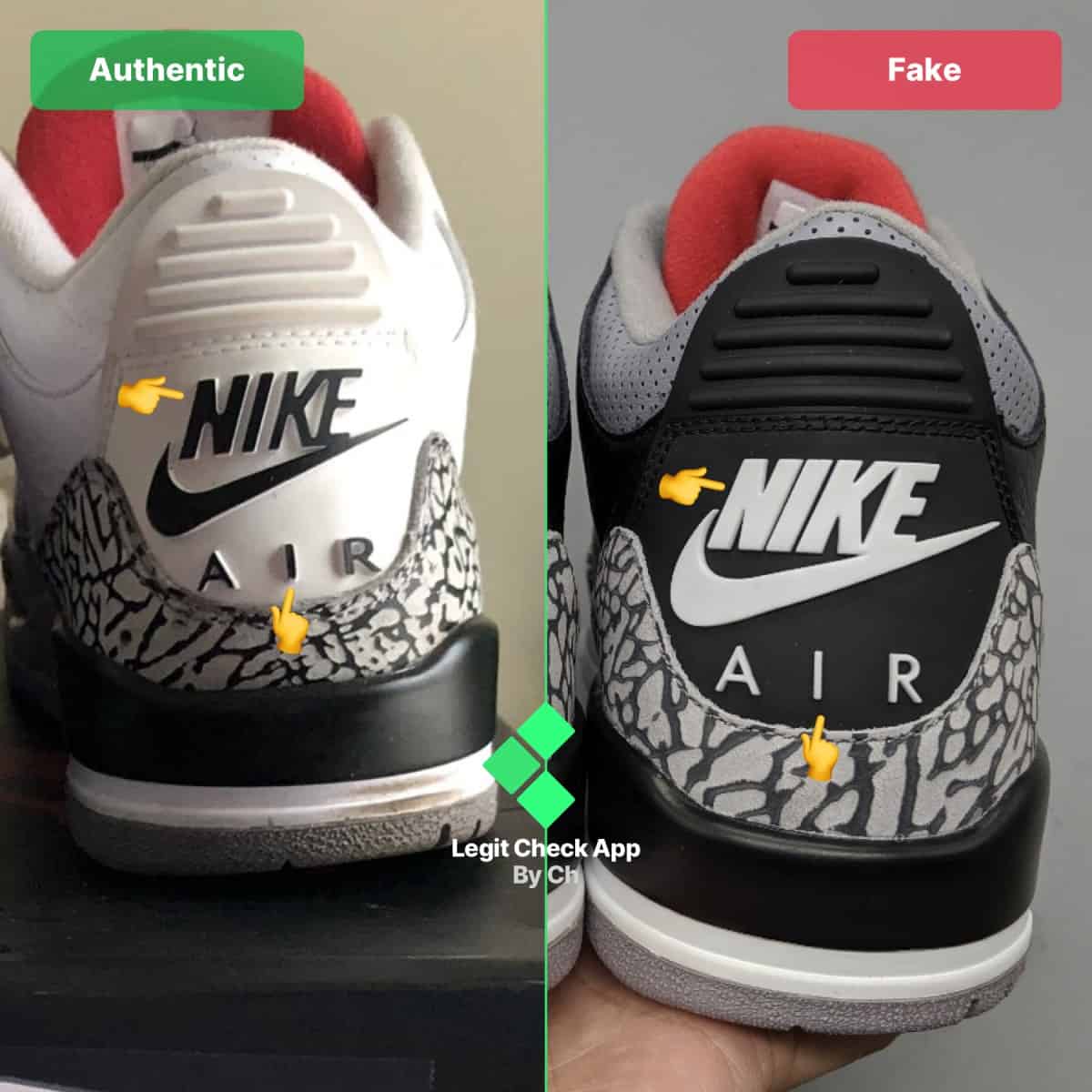Fake Vs Real Air Jordan 3 - Universal 