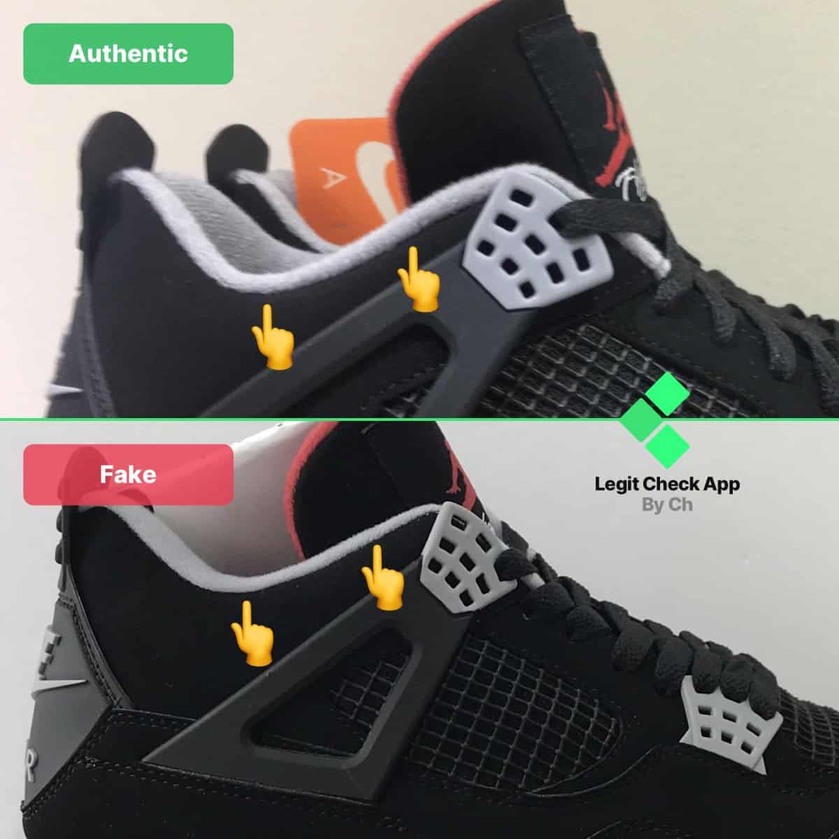 How To Spot Fake Air Jordan 4 - Real Vs 