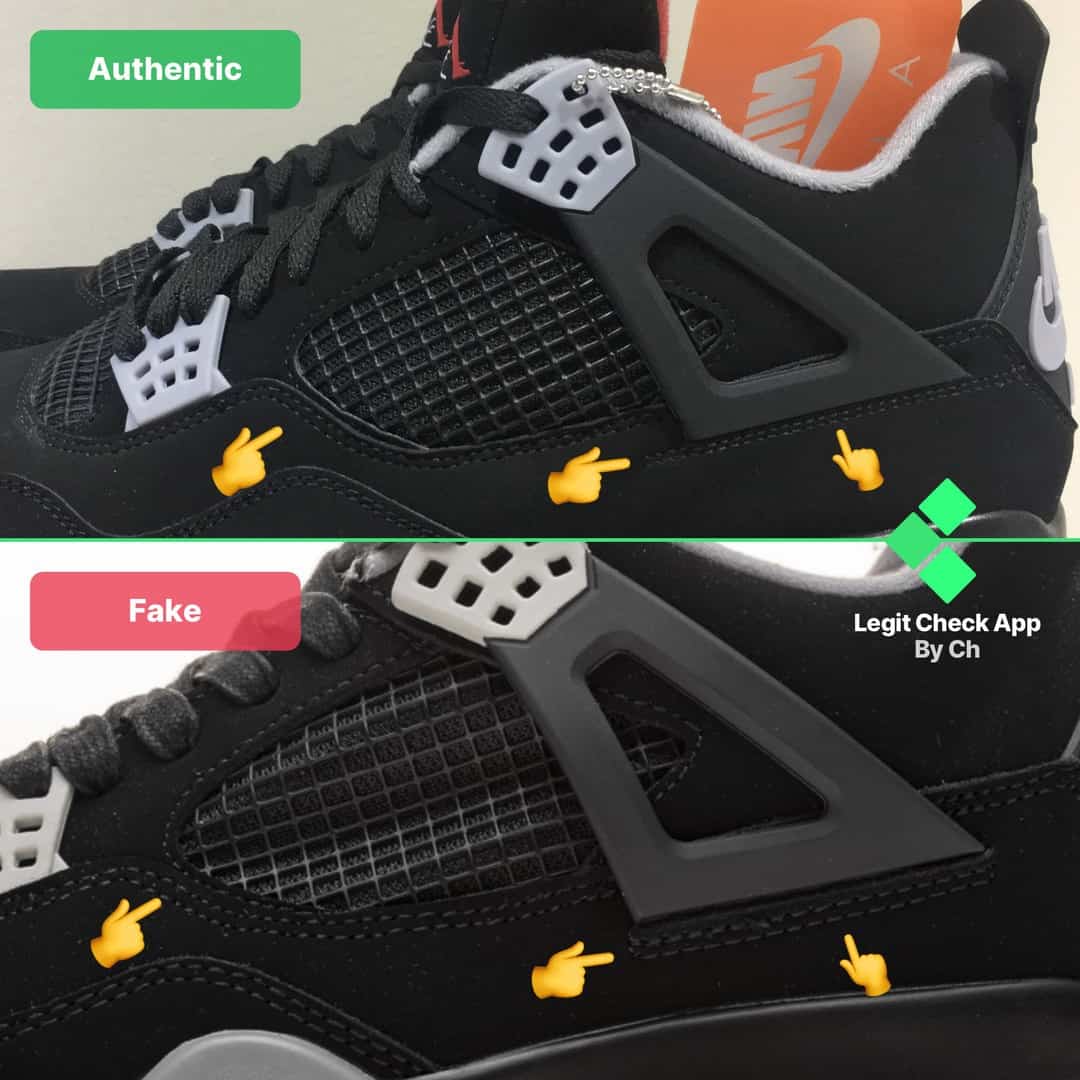 jordan 4 military fake vs real