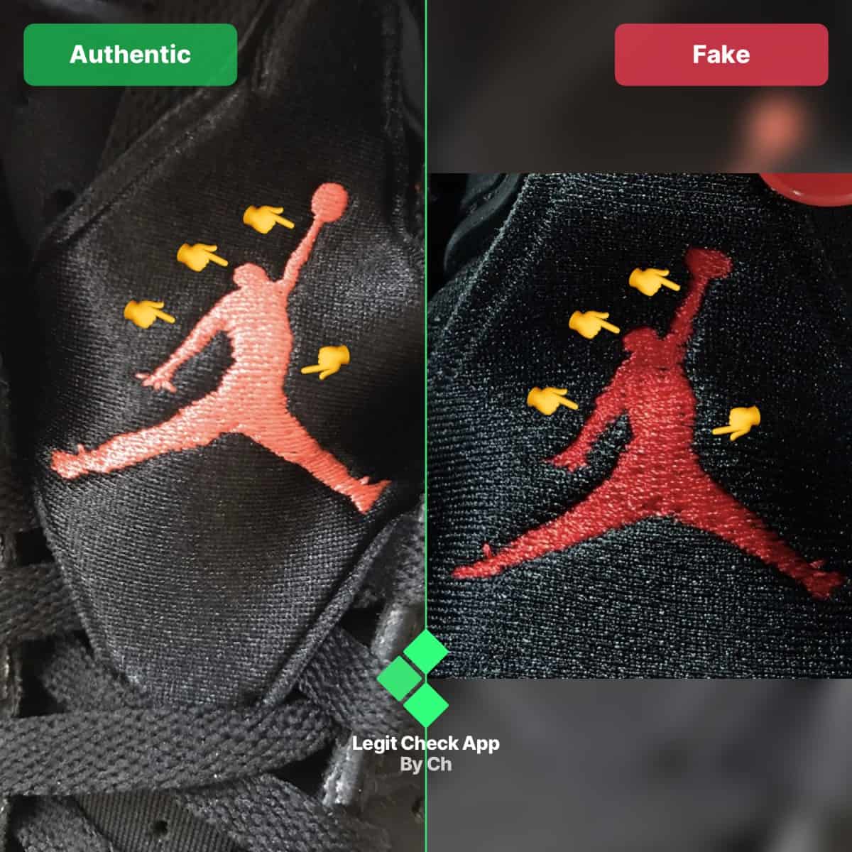 how to spot fake Air Jordan 6